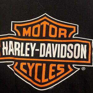 Black oversized Harley Davidson t shirt